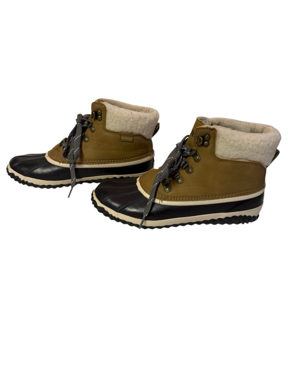 JBU by Jambu “Alison” Waterproof Duck Boots, Tan/Black.  Women’s Size 9. NWT.